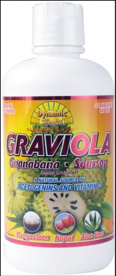 Soursop-Graviola Extract Juice Blend, Dynamic Health, 32 oz Soursop...